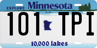 MN license plate 101TPI
