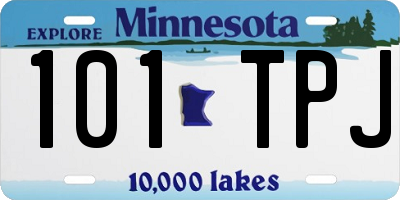 MN license plate 101TPJ