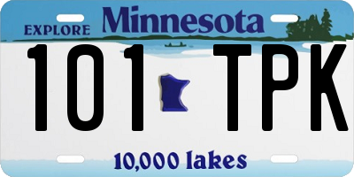MN license plate 101TPK
