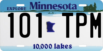 MN license plate 101TPM