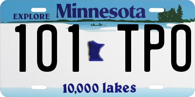 MN license plate 101TPO
