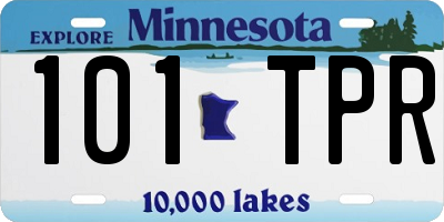 MN license plate 101TPR