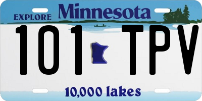 MN license plate 101TPV