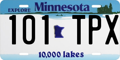 MN license plate 101TPX