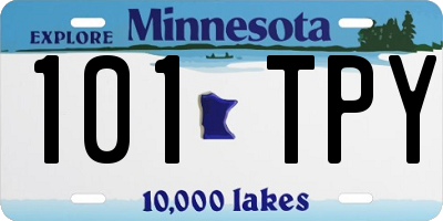 MN license plate 101TPY