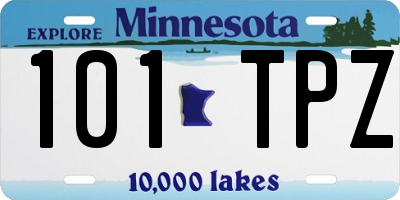 MN license plate 101TPZ