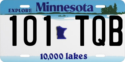 MN license plate 101TQB