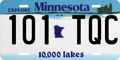 MN license plate 101TQC