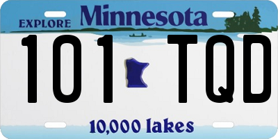 MN license plate 101TQD
