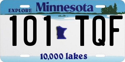 MN license plate 101TQF