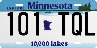 MN license plate 101TQL