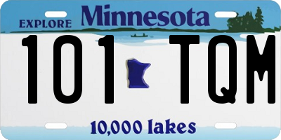 MN license plate 101TQM