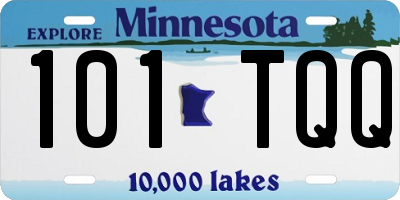 MN license plate 101TQQ