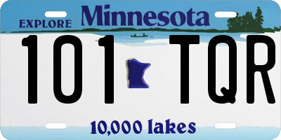 MN license plate 101TQR