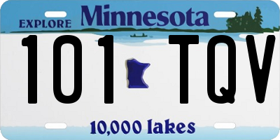 MN license plate 101TQV