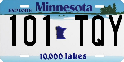 MN license plate 101TQY