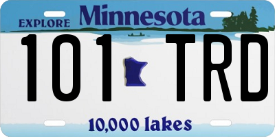 MN license plate 101TRD