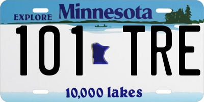 MN license plate 101TRE