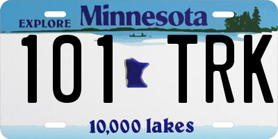 MN license plate 101TRK
