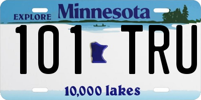 MN license plate 101TRU