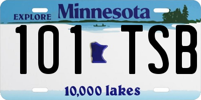 MN license plate 101TSB