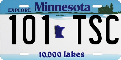 MN license plate 101TSC