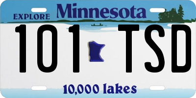 MN license plate 101TSD