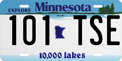 MN license plate 101TSE