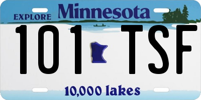 MN license plate 101TSF