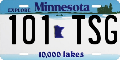 MN license plate 101TSG