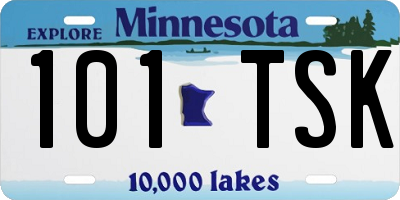 MN license plate 101TSK