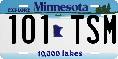 MN license plate 101TSM