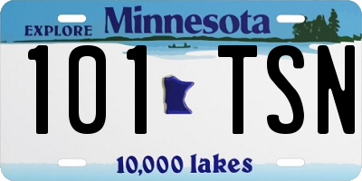 MN license plate 101TSN