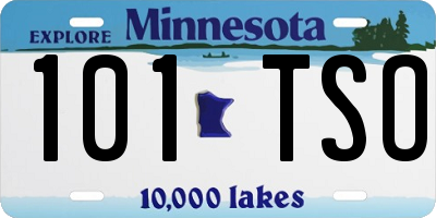 MN license plate 101TSO