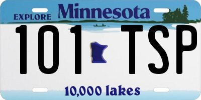 MN license plate 101TSP