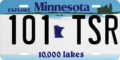 MN license plate 101TSR