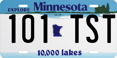 MN license plate 101TST