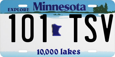 MN license plate 101TSV