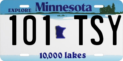 MN license plate 101TSY