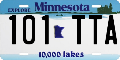 MN license plate 101TTA