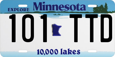 MN license plate 101TTD