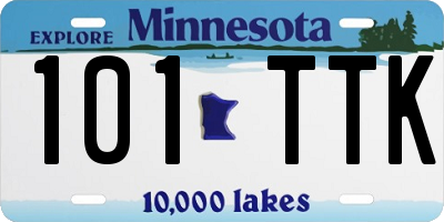MN license plate 101TTK