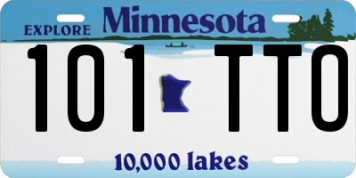 MN license plate 101TTO