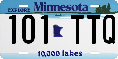 MN license plate 101TTQ