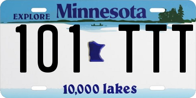 MN license plate 101TTT