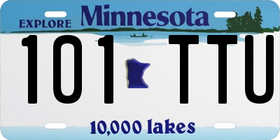 MN license plate 101TTU