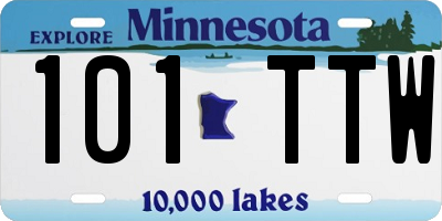 MN license plate 101TTW