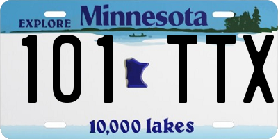 MN license plate 101TTX