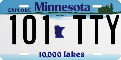 MN license plate 101TTY