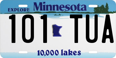 MN license plate 101TUA